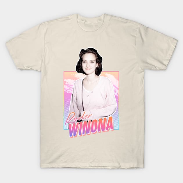 Winona Ryder - Retro T-Shirt by PiedPiper